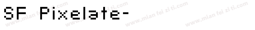 SF Pixelate字体转换